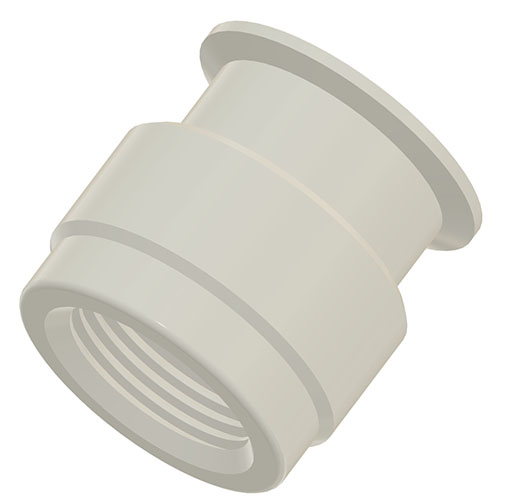 PVDF ISO Clamp mit IBC- Anschlu&szlig; S 60 x 6 mm