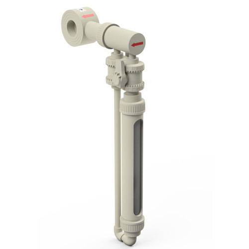 Nebenstromdurchflussmessger&auml;t PP-H Typ DST-PP PN 10 DN 80