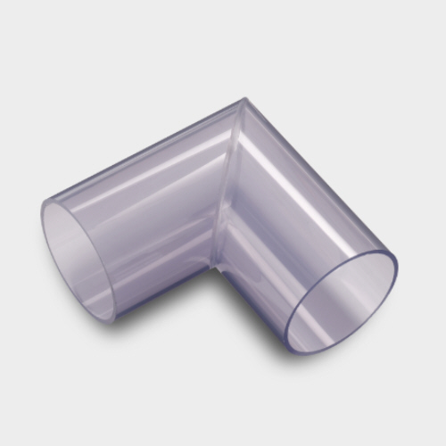 PVC U Transparent Luftrohrbogen 90&deg;, f&uuml;r drucklose Anwendungen