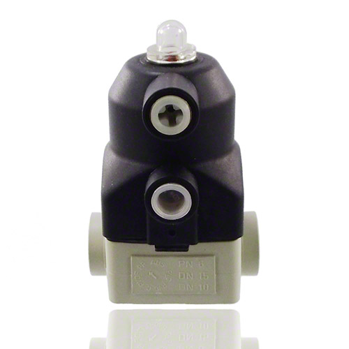 PP 2/2-Wege-Membranventil, pneumatische Ausf&uuml;hrung, Gewindemuffe, Typ NC 186