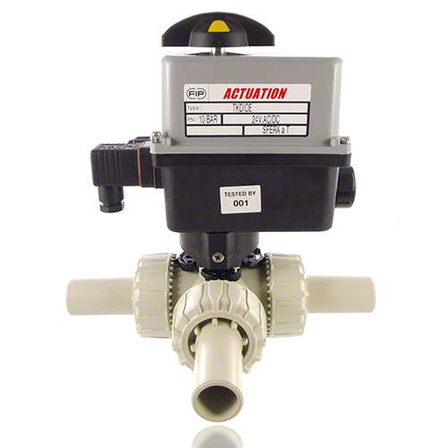 PP 3/2-Wege-Kugelhahn, elektrische Ausf&uuml;hrung